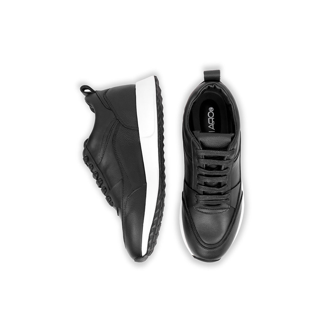 MOC SNEAKERS leather BLACK