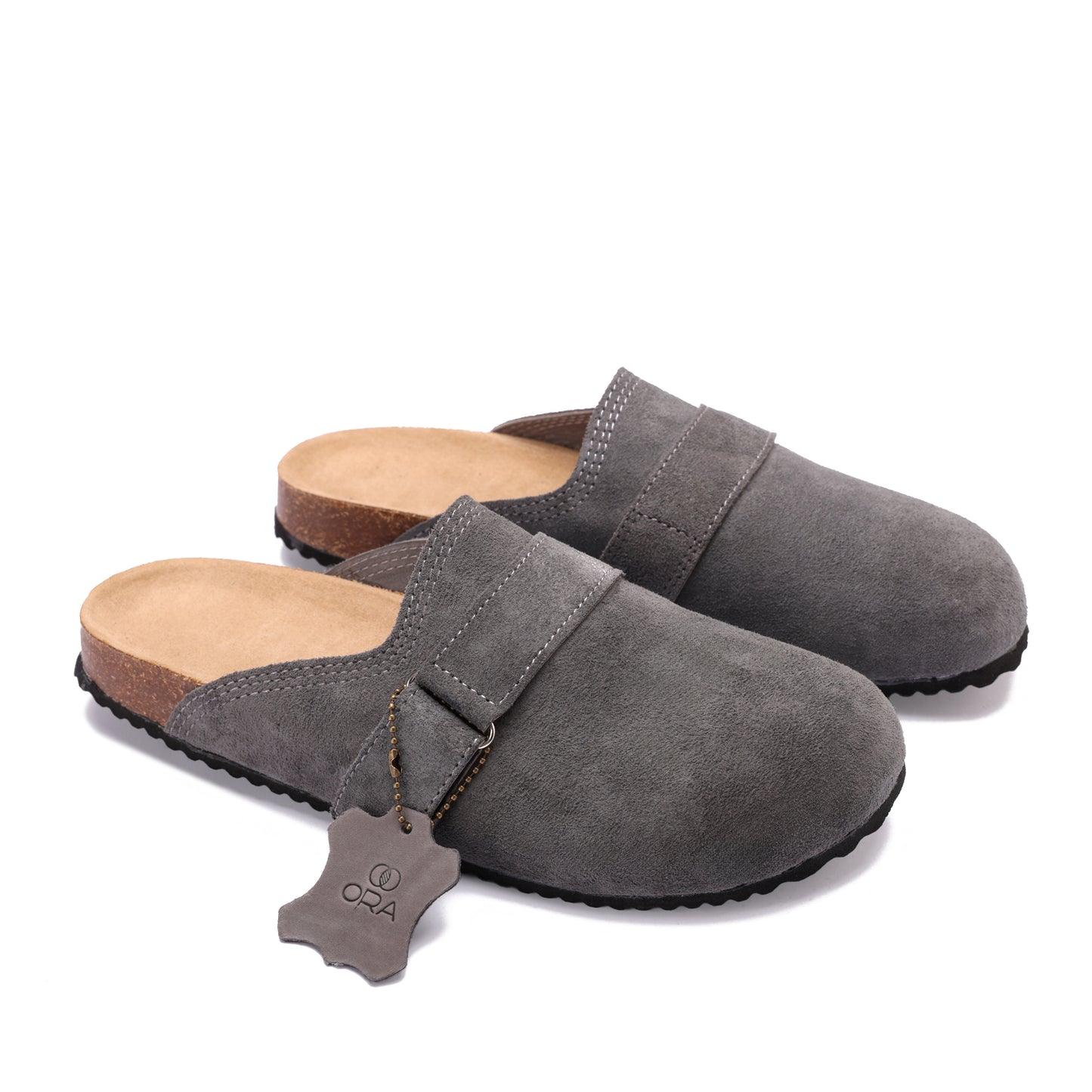 Split Suede grey  clogs