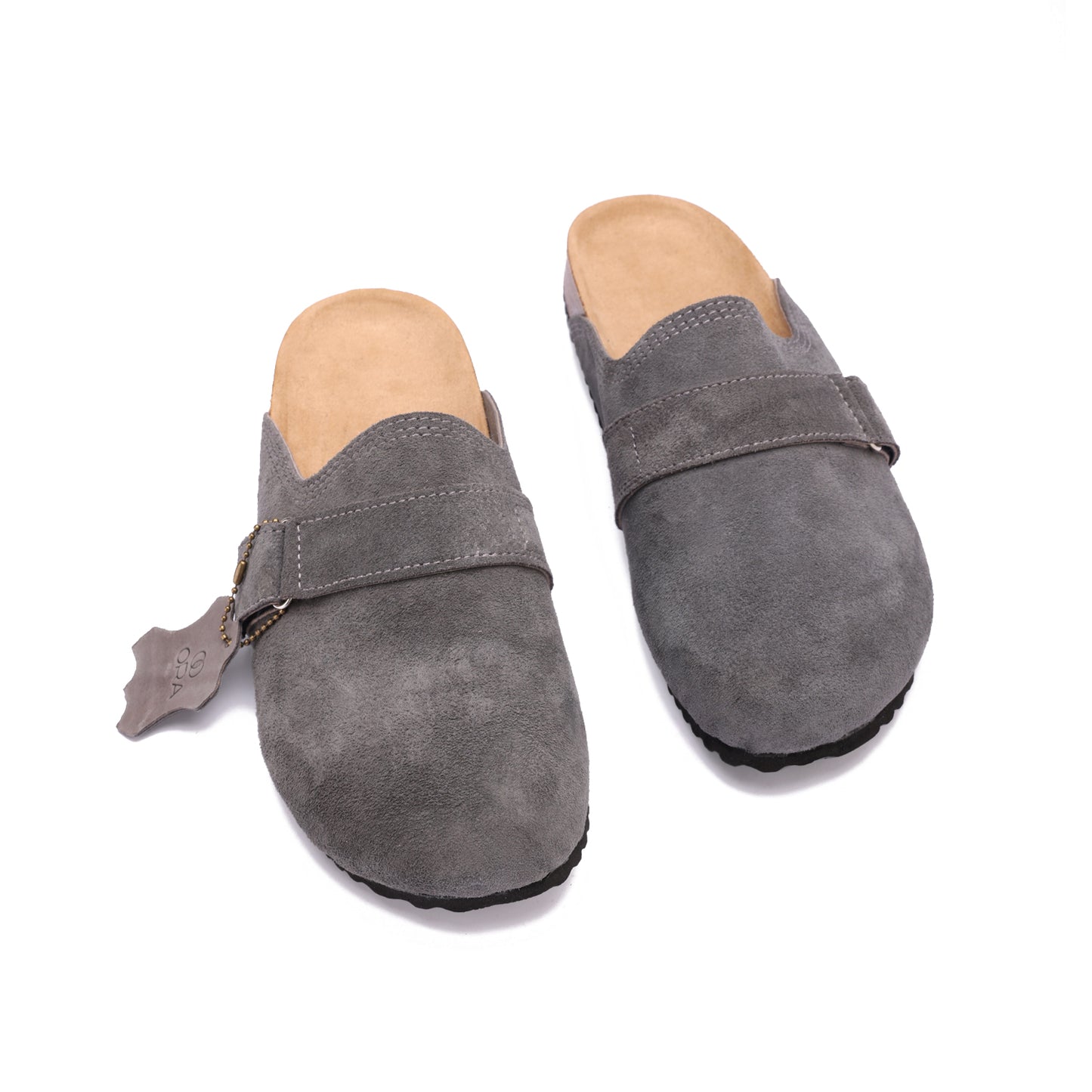 Split Suede grey  clogs