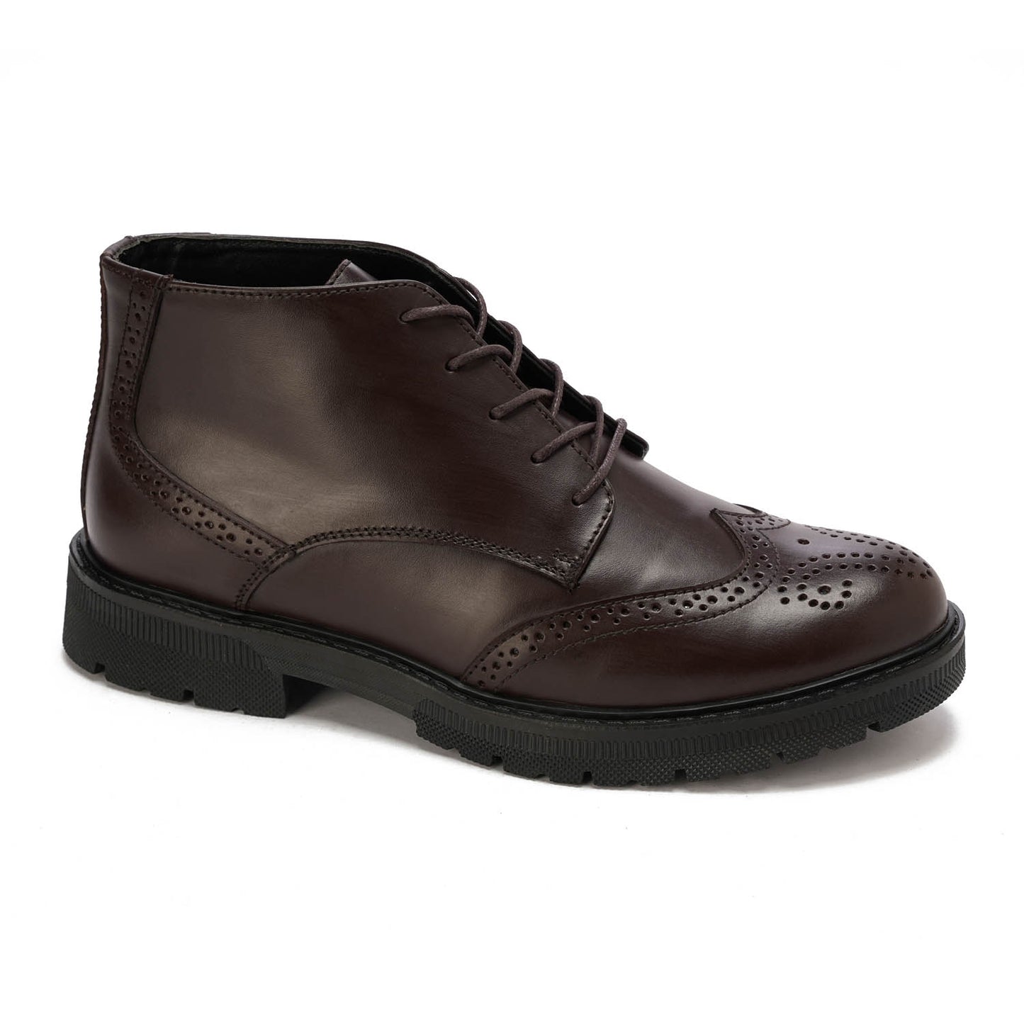 Brown leather Brogue boot