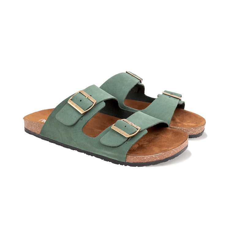 Green  Double Buckle Slides