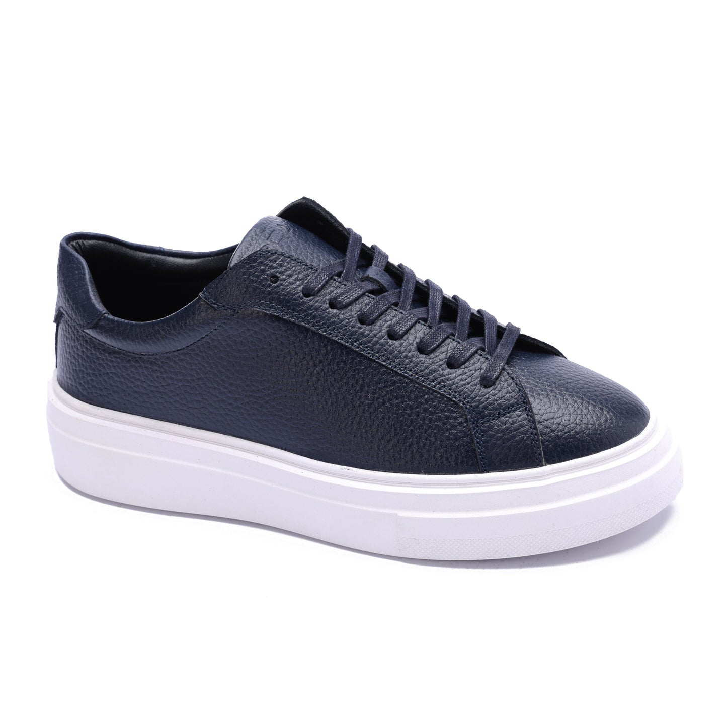 Essential Leather Trainer - Navy