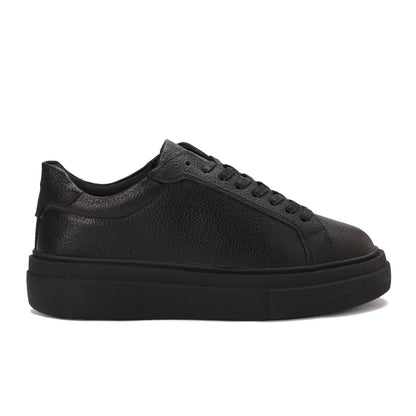 Essential Leather Trainer - All Black