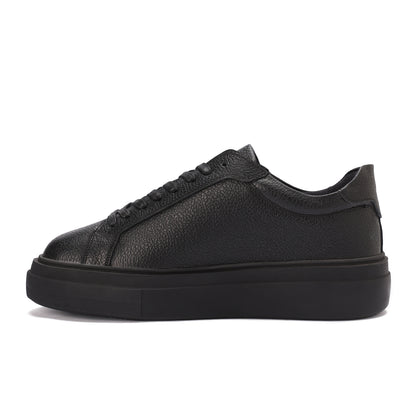 Essential Leather Trainer - All Black