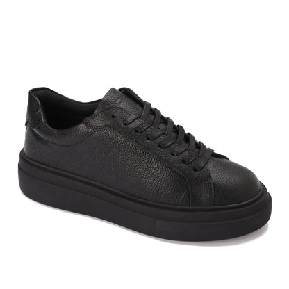 Essential Leather Trainer - All Black