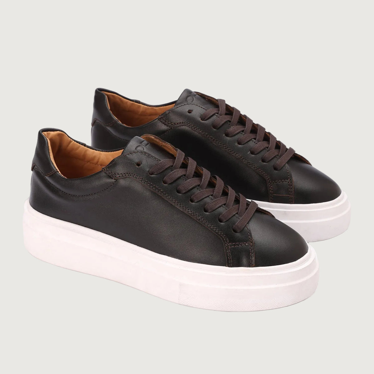 Essential Leather Trainer - Dark Brown