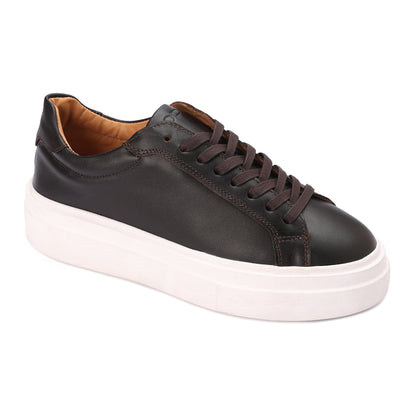 Essential Leather Trainer - Dark Brown