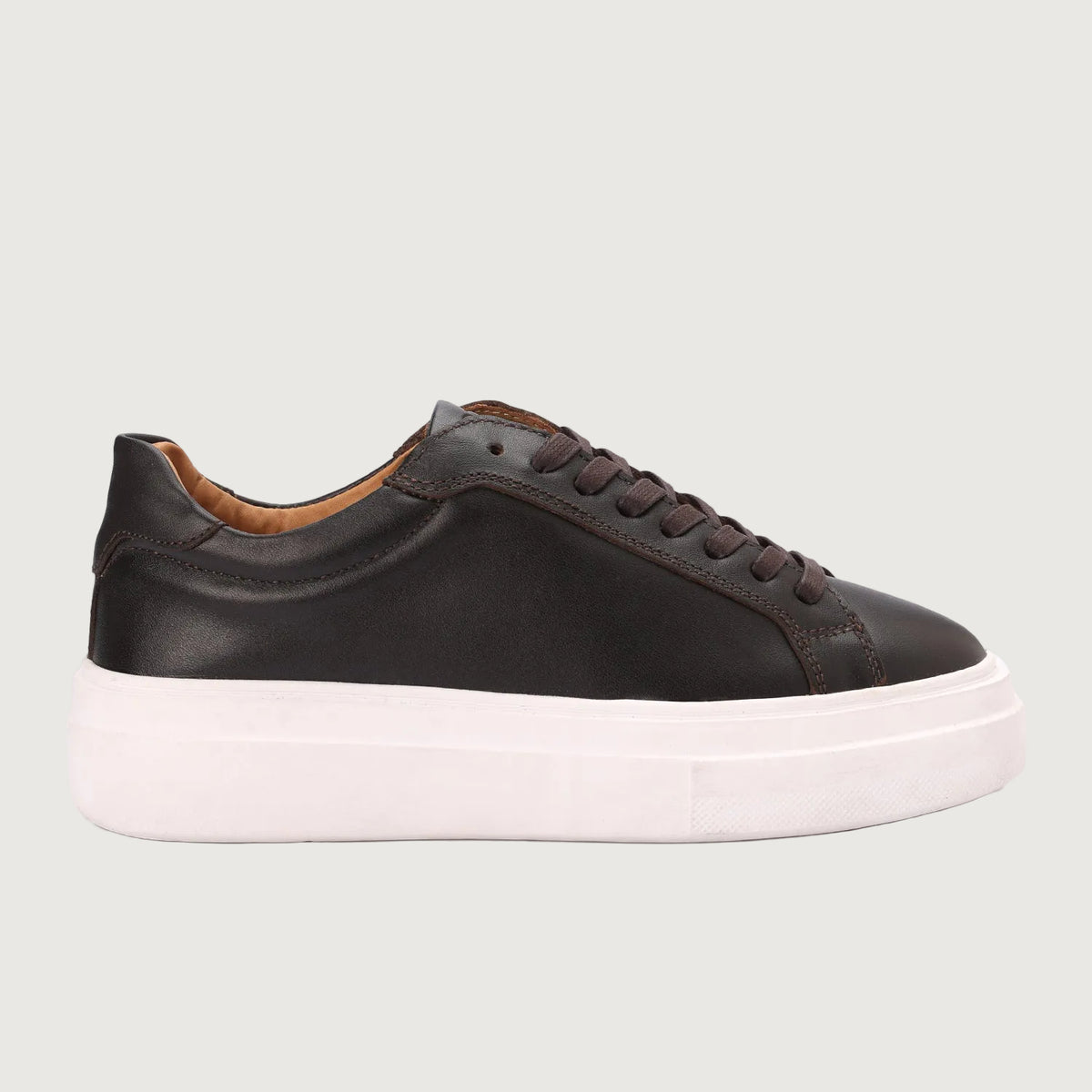 Essential Leather Trainer - Dark Brown