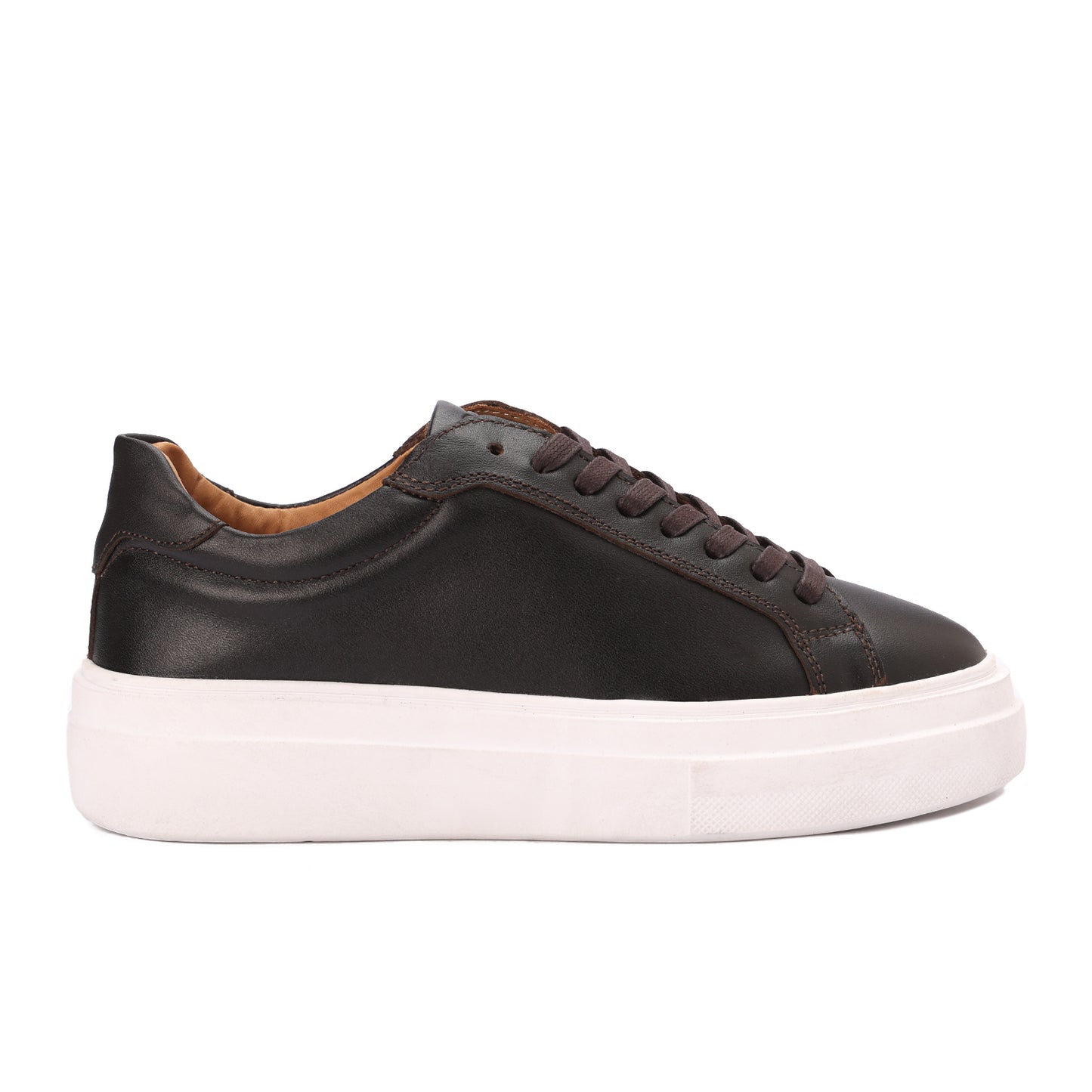 Essential Leather Trainer - Dark Brown