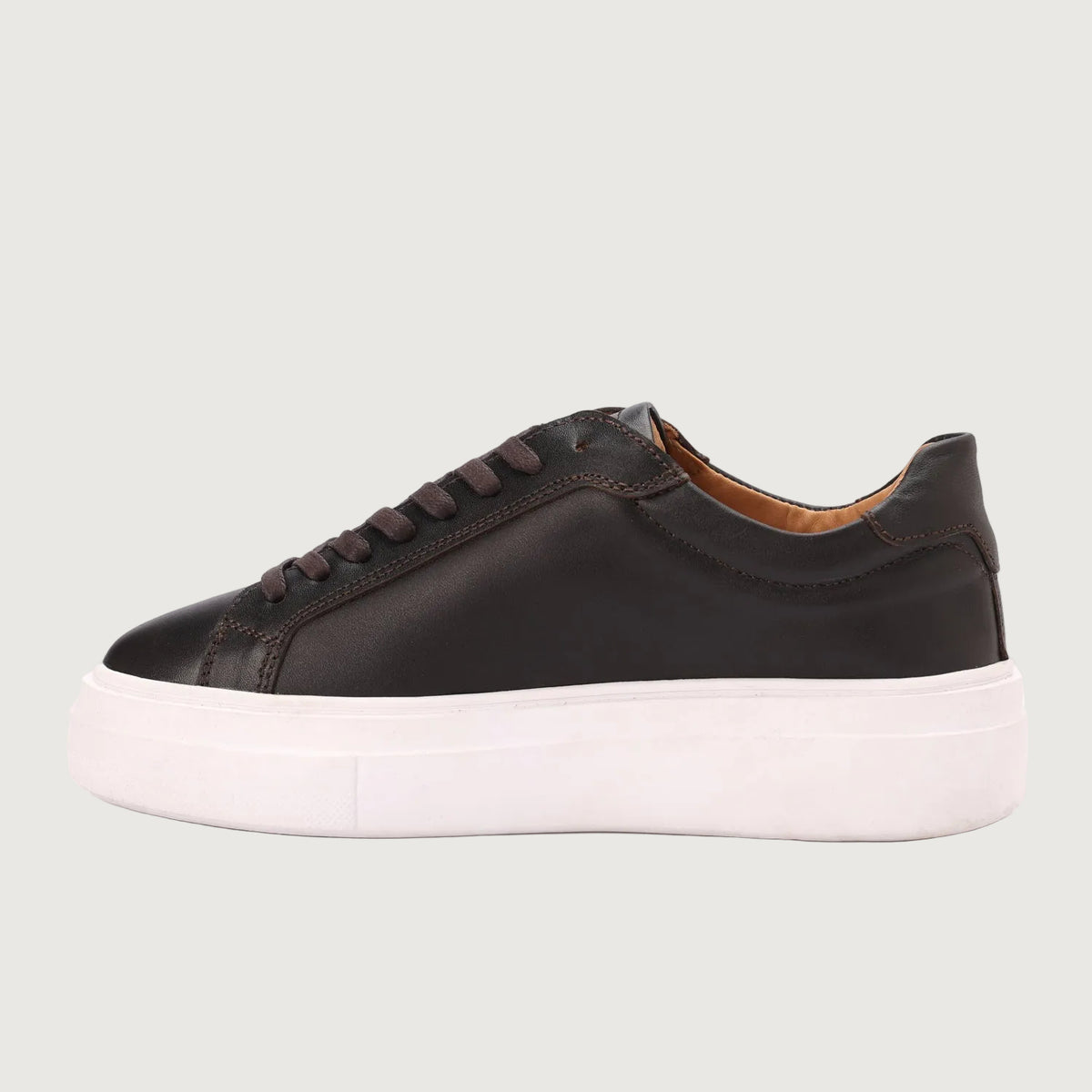 Essential Leather Trainer - Dark Brown