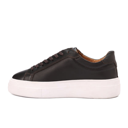 Essential Leather Trainer - Dark Brown