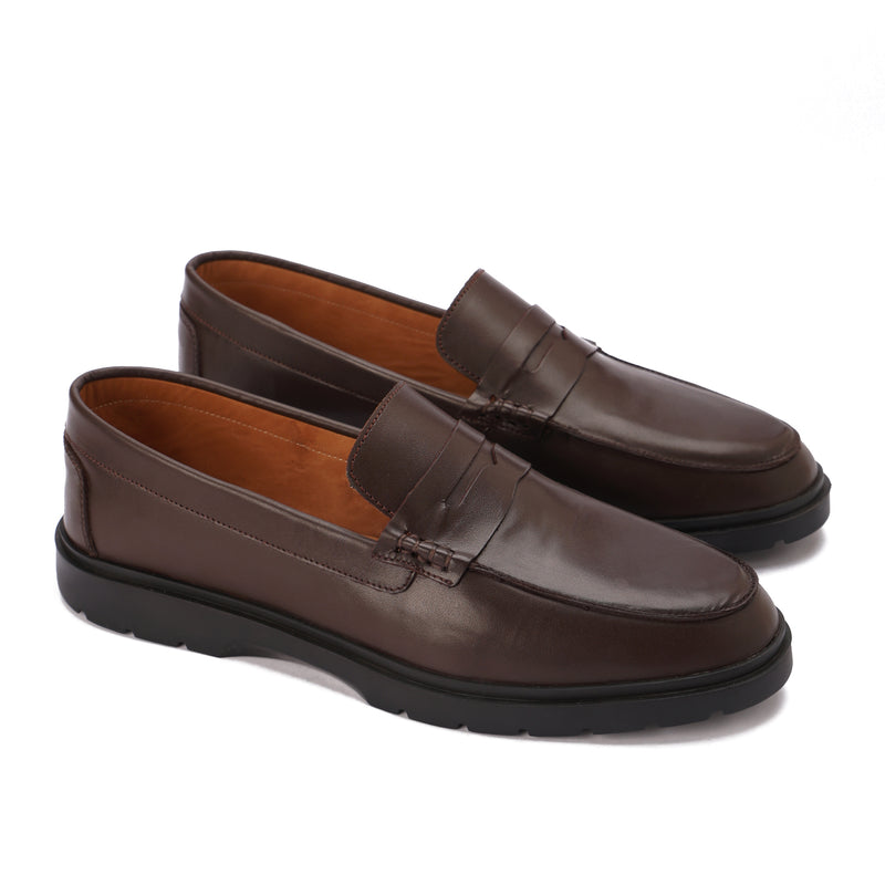Leather Brown Loft Loafer
