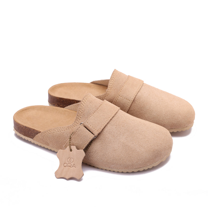 Split Suede Beige clogs