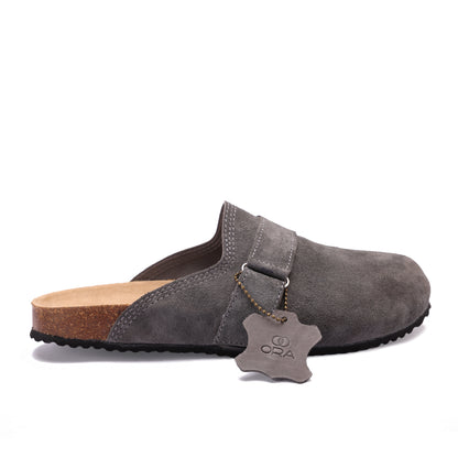 Split Suede grey  clogs