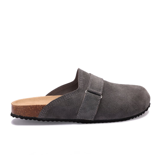 Split Suede grey  clogs