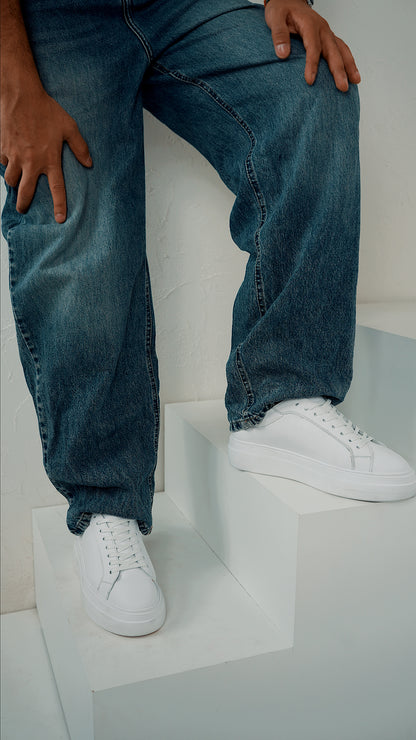 Essential Leather Trainer - White