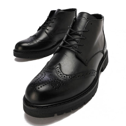 Black leather Brogue boot