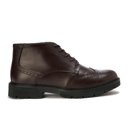 Brown leather Brogue boot