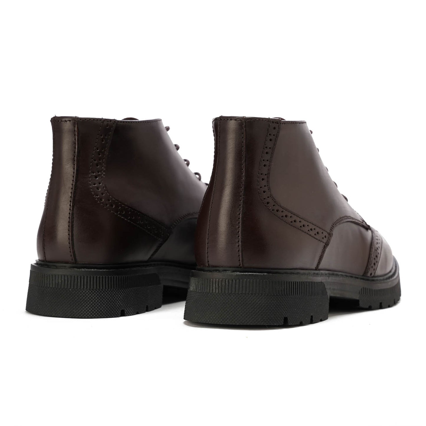 Brown leather Brogue boot