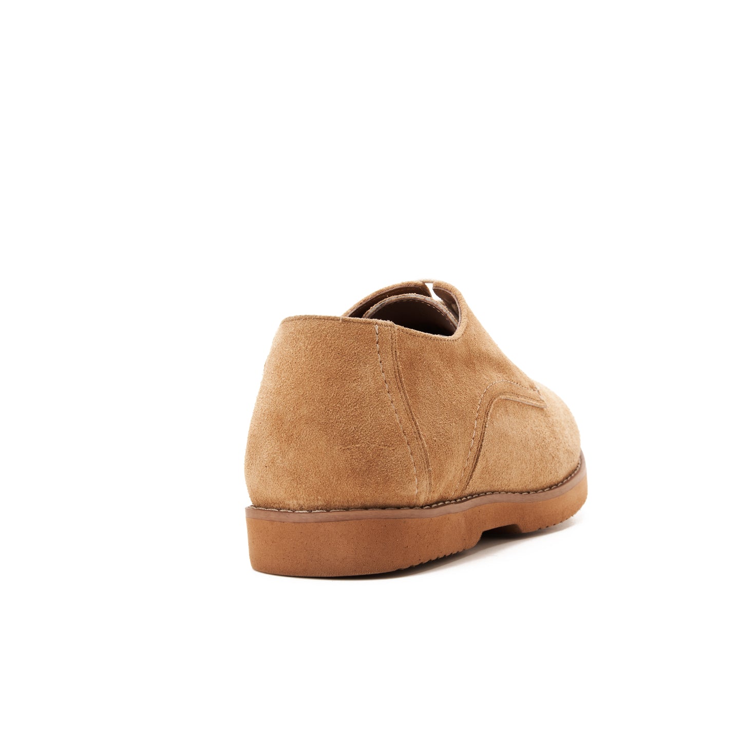 Split Suede Derby Shoes Beige